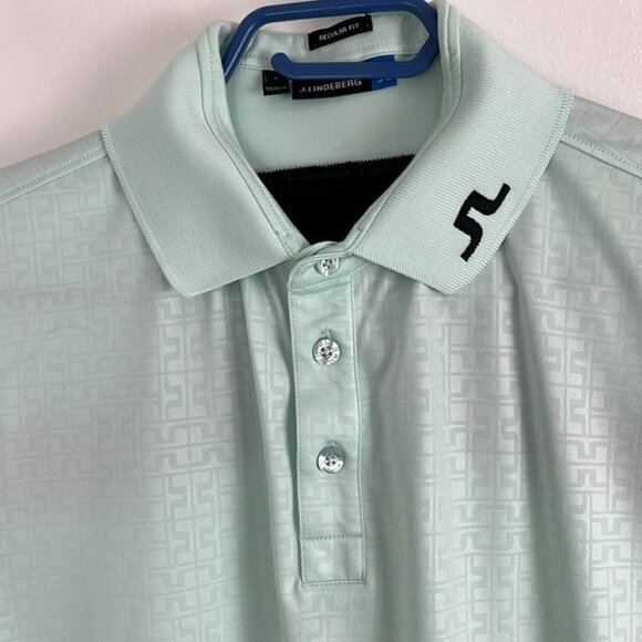 J Lindberg Mint-Green Regular Fit Polo Shirt - Picture 2 of 11